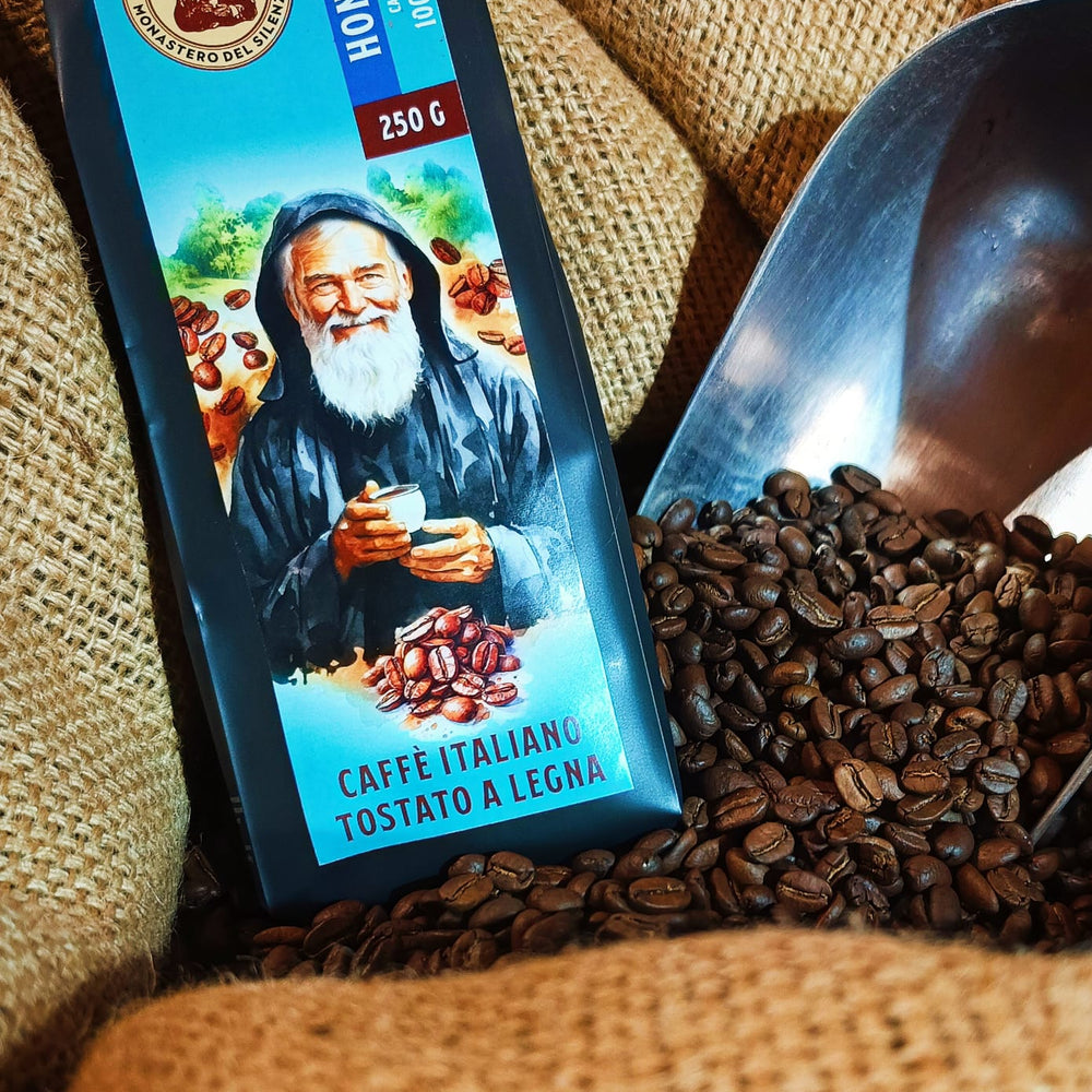 Caffè Monorigine Honduras Special tostato a legna dal Monastero del Silenzio, ideale per un'esperienza gustativa raffinata